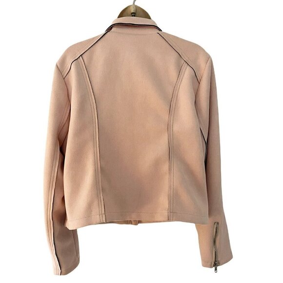 Torrid Blush Faux Suede Zip Moto Jacket Women's Size 1X NWT - Picture 5 of 12